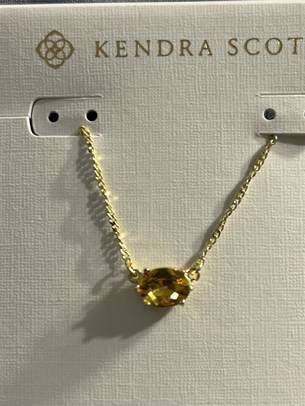 Kendra Scott Cailin 14K Gold November Pendant Necklace NWT Reg $55